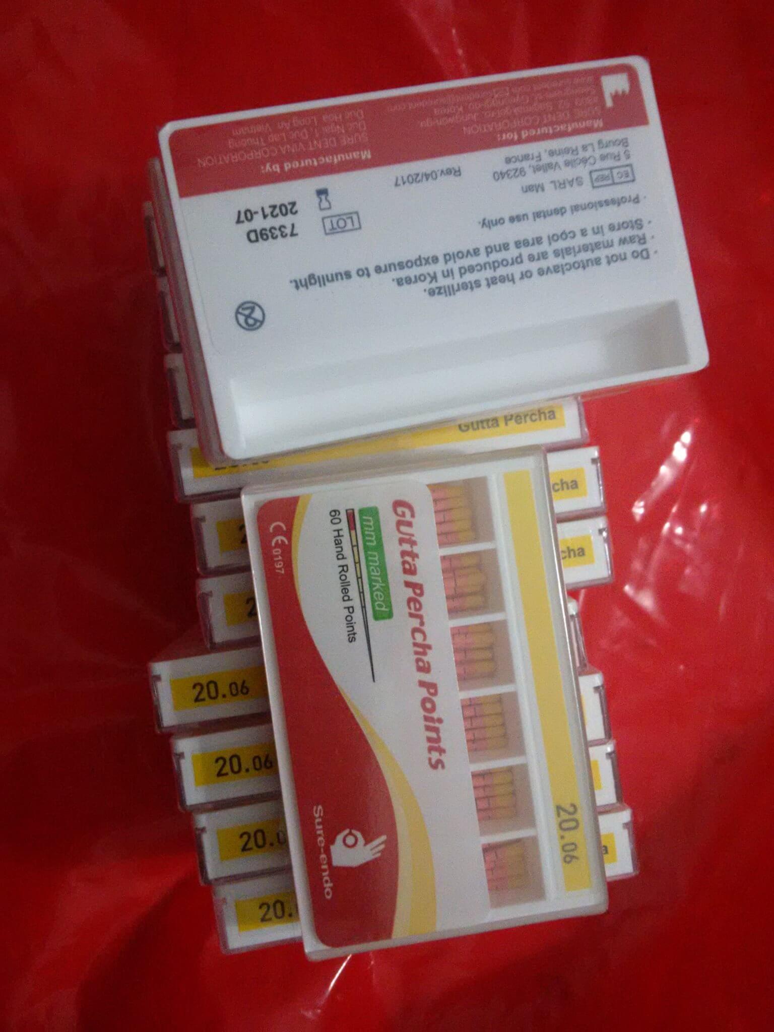 Côn máy gutta percha có vạch 6%